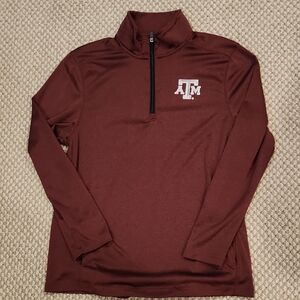 Texas A&M Men's Maroon Quarter-Zip Pullover sz S